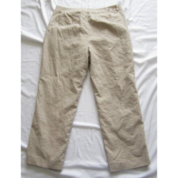 Women J Crew Linen Blend Kallie Pants Sz 14 (WP309) - Picture 2 of 9